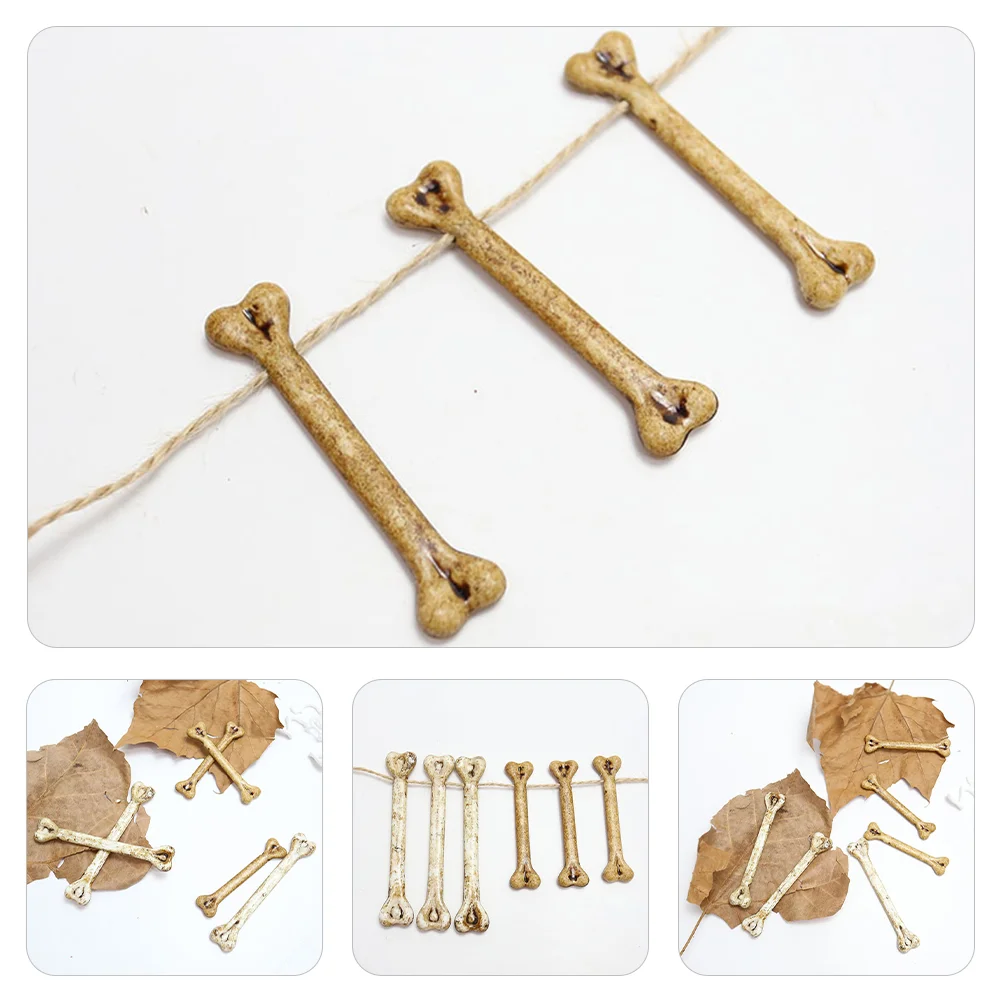Flintstone Light Weight Decorations Mannequin Fake Bone Plastic Desktop Mini Halloween Costumes