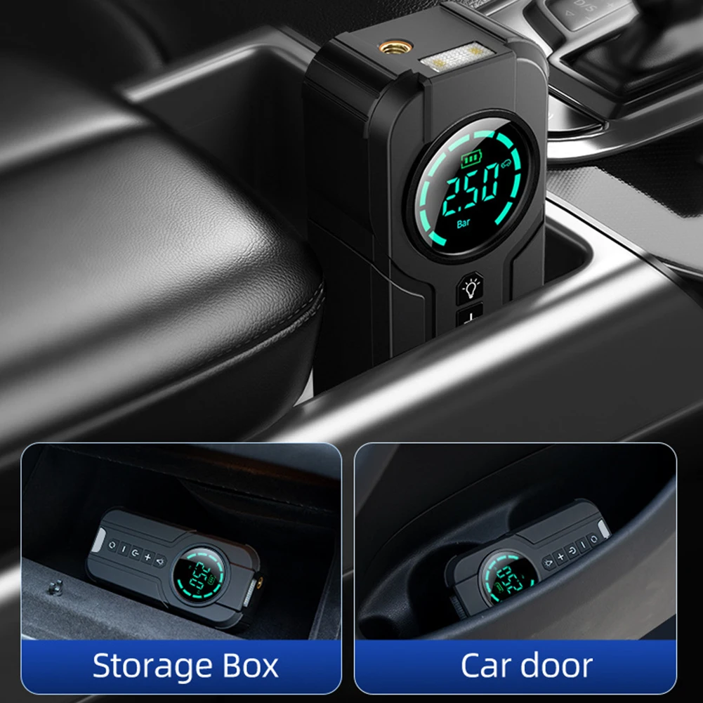 Portable Car Air Compressor 12V 100W Electric Air Pump Inflator Rechargeable Air Pump for Car Bicycle Motorcycle Tires and Balls