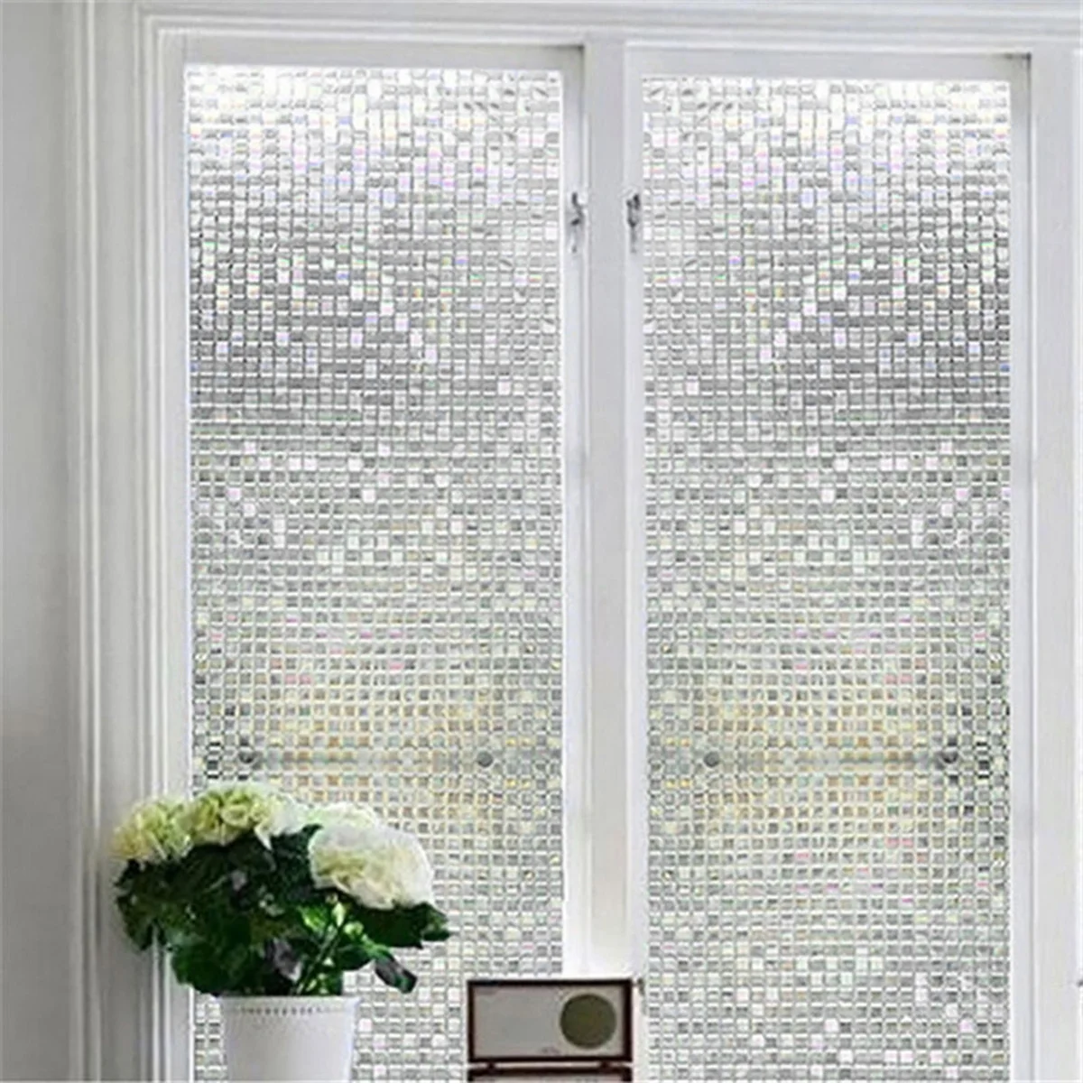 Glass Mosaic Tiles DIY Mosaic Supplies White Self-adhesive Mosaic Three-dimensional Glass Drill Stick 1m