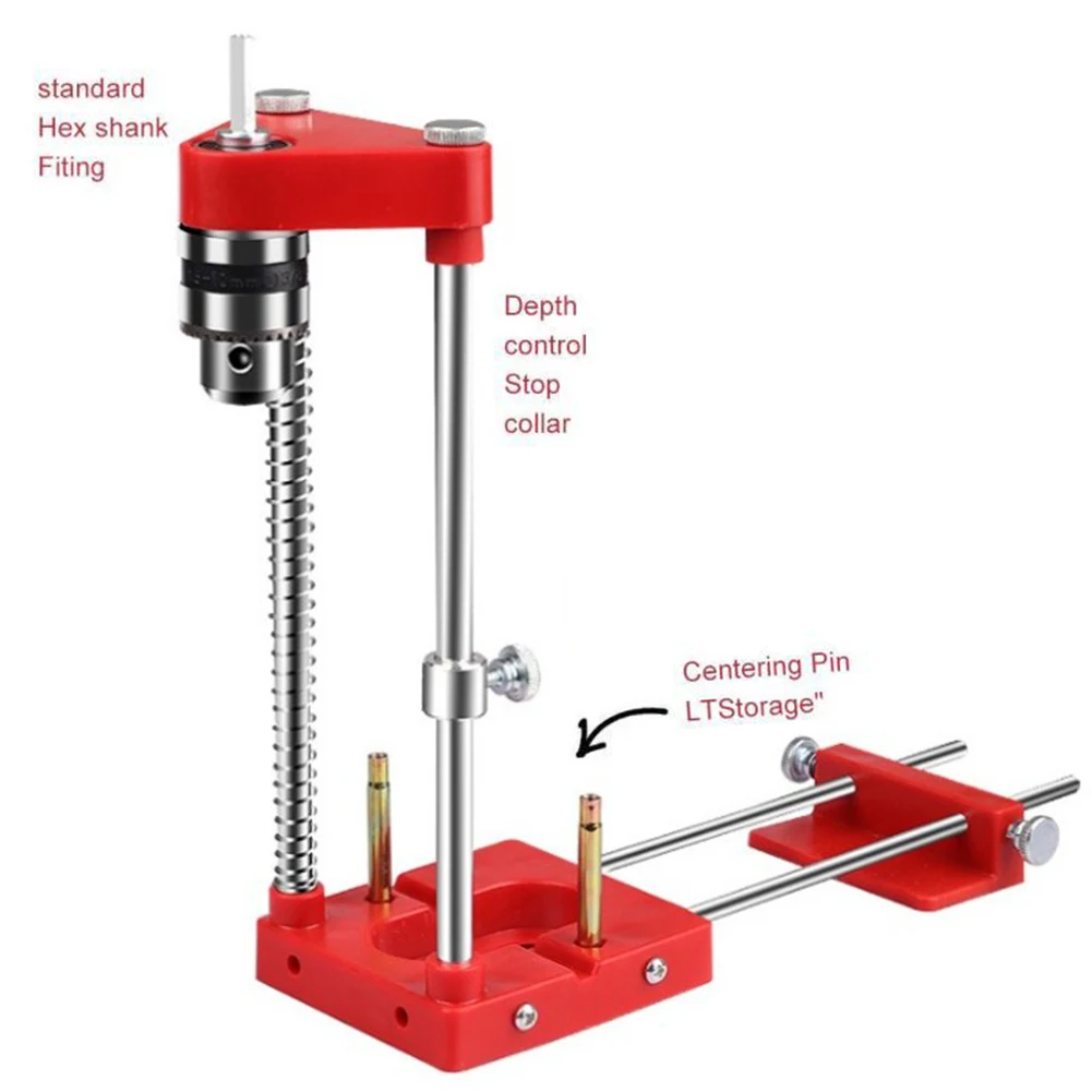 Aluminum Alloy Drill Locator Drill Guide Fixture Woodworking DIY Positioning Portable Wood Dowel Punch Drilling Locator Tool