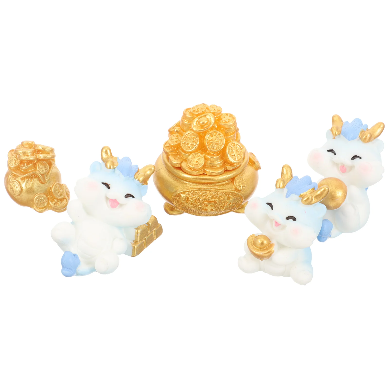 

6 pcs Miniature Dragon Statue Mini Dragon Figurine Mini Desktop Decors Adorable Dragon Decor