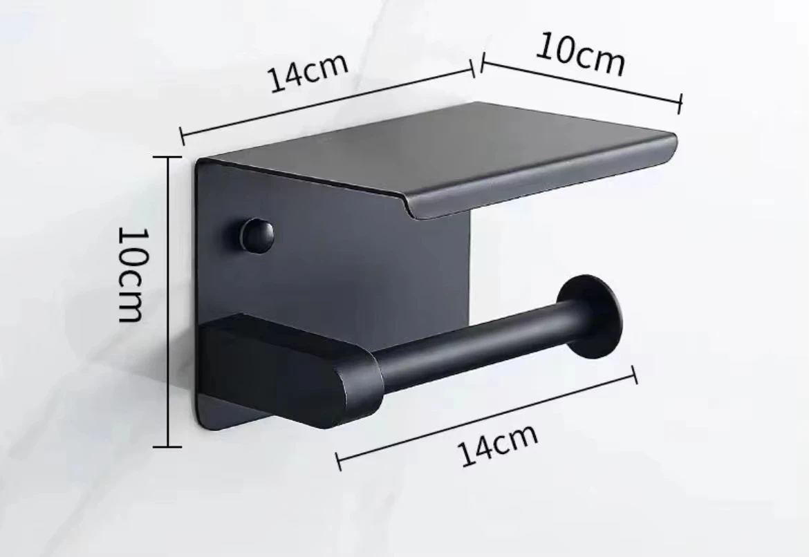 304 Stainless Steel Tissue Holder Toilet Paper Holder Roll Paper Bathroom Phone Storage Rack 1PC