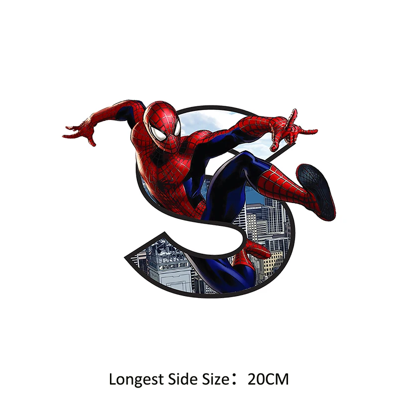 Marvel Spiderman Iron on Transfers Patches on Clothes 26 English