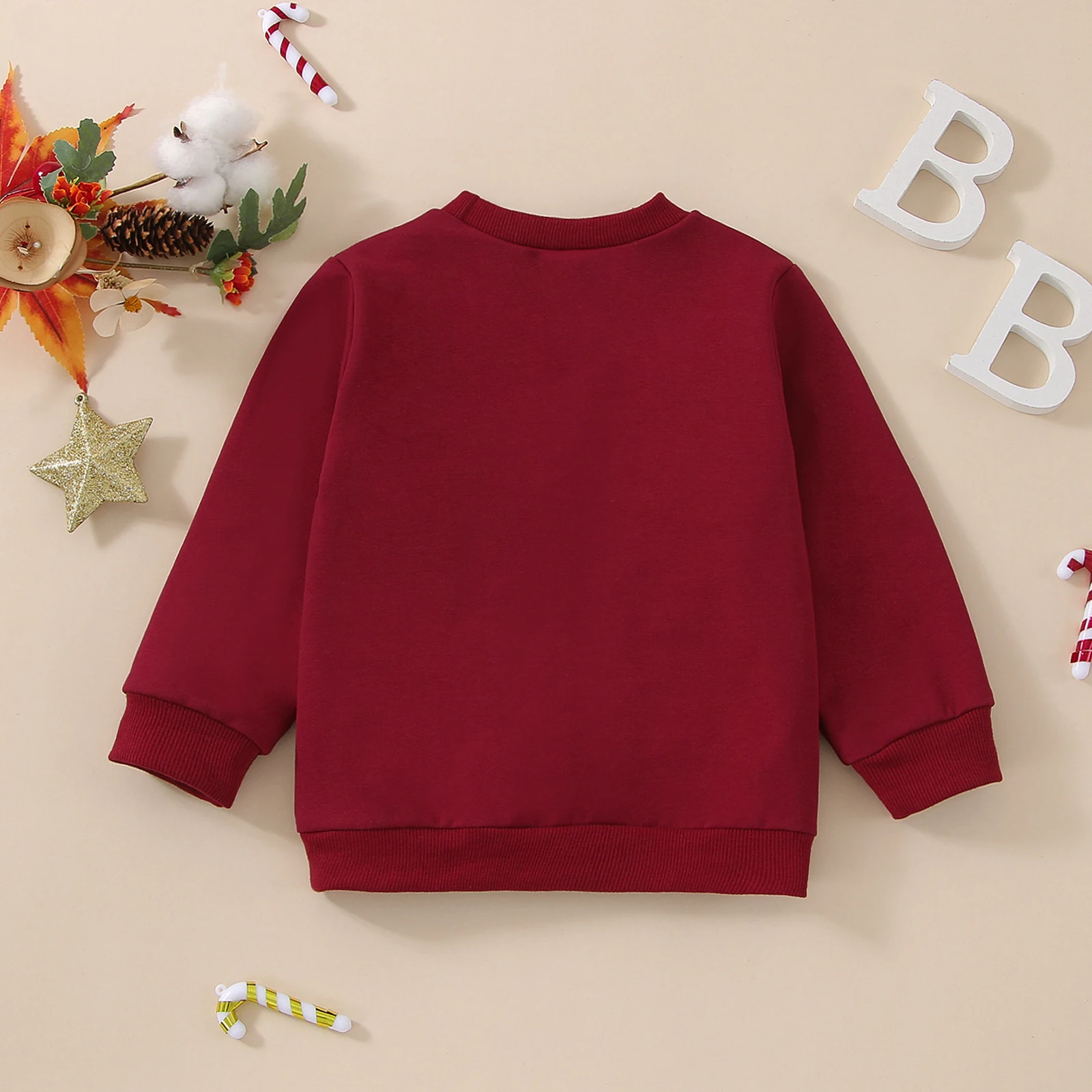 -10-17 Lioraitiin 0-24M Infant Baby Girl Autumn Sweatshirts Long Sleeve Red Sorry Santa I Drank The Milk Letter Printed Top