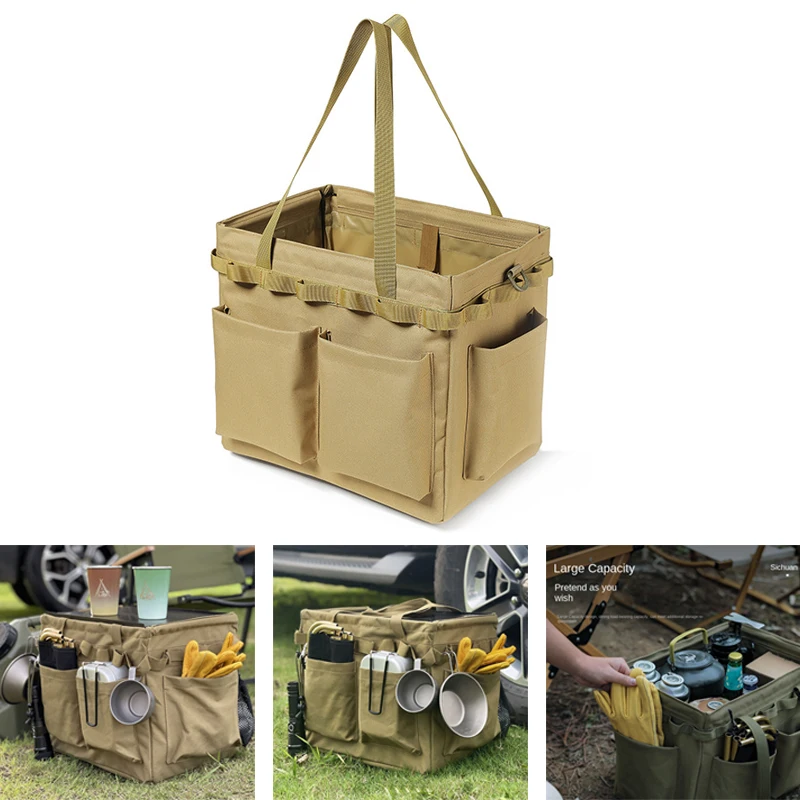 

Outdoor Multi-Functional Handbag Tool Storage Box Large-Capacity Camping Storage Storage Bag Picnic Finishing Bag