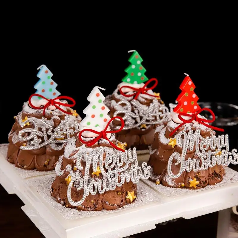 1/5PCS Christmas Candles. Birthday Cake Decorations. Kids Birthday Colored Candle Holiday Party Star Candle Dress Up