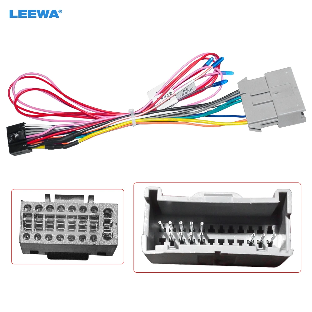 

LEEWA Car 16pin Power Cord Wiring Harness Adapter For Hummer H2/H3 (04-07) Installation Head Unit Cable #CA7790