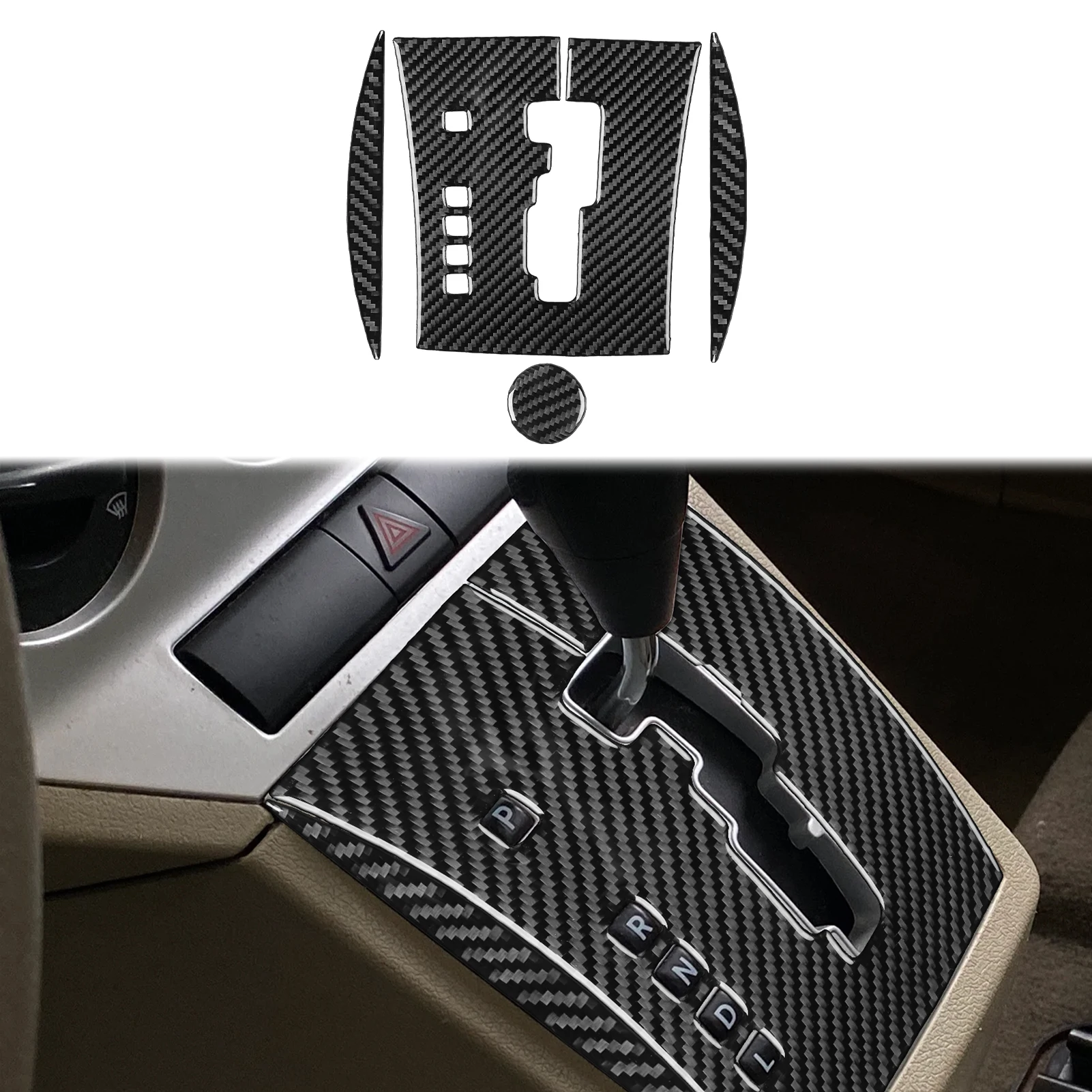 For Dodge Caliber 2007-2008 Carbon Fiber Central control Gear Shift Panel  Trim Cover Car Interior Accessories Decorative Sticker - AliExpress