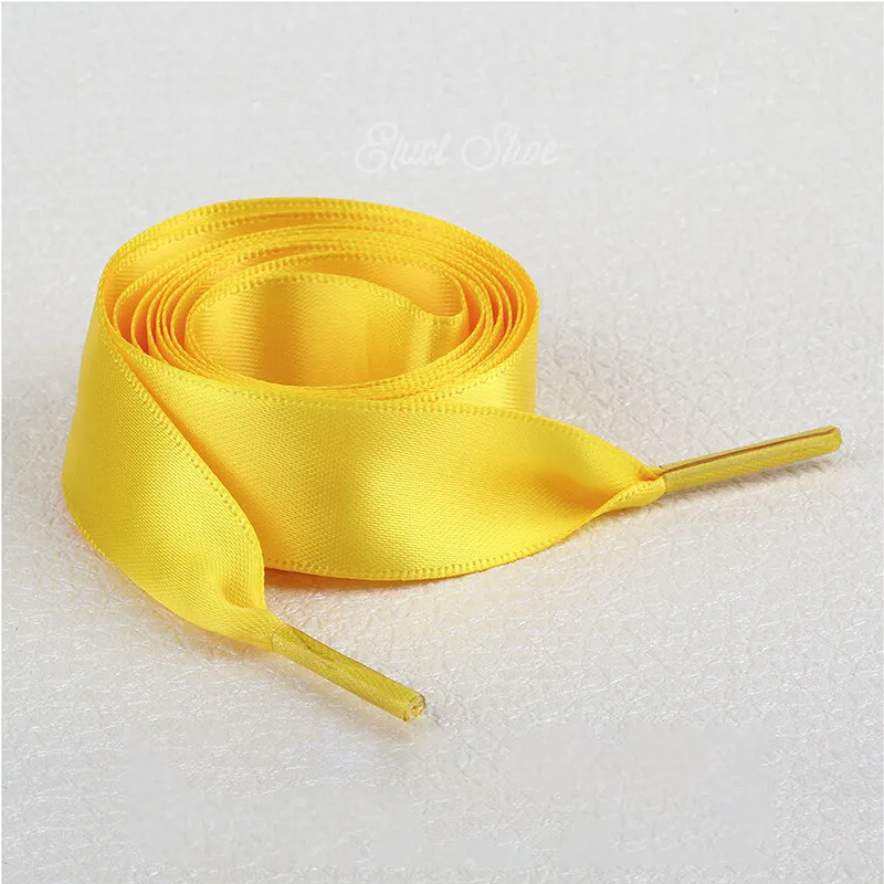 oeggeo Fashion ribbon Shoelaces 2cm wide 1.2m wide made of Fashionable Satin