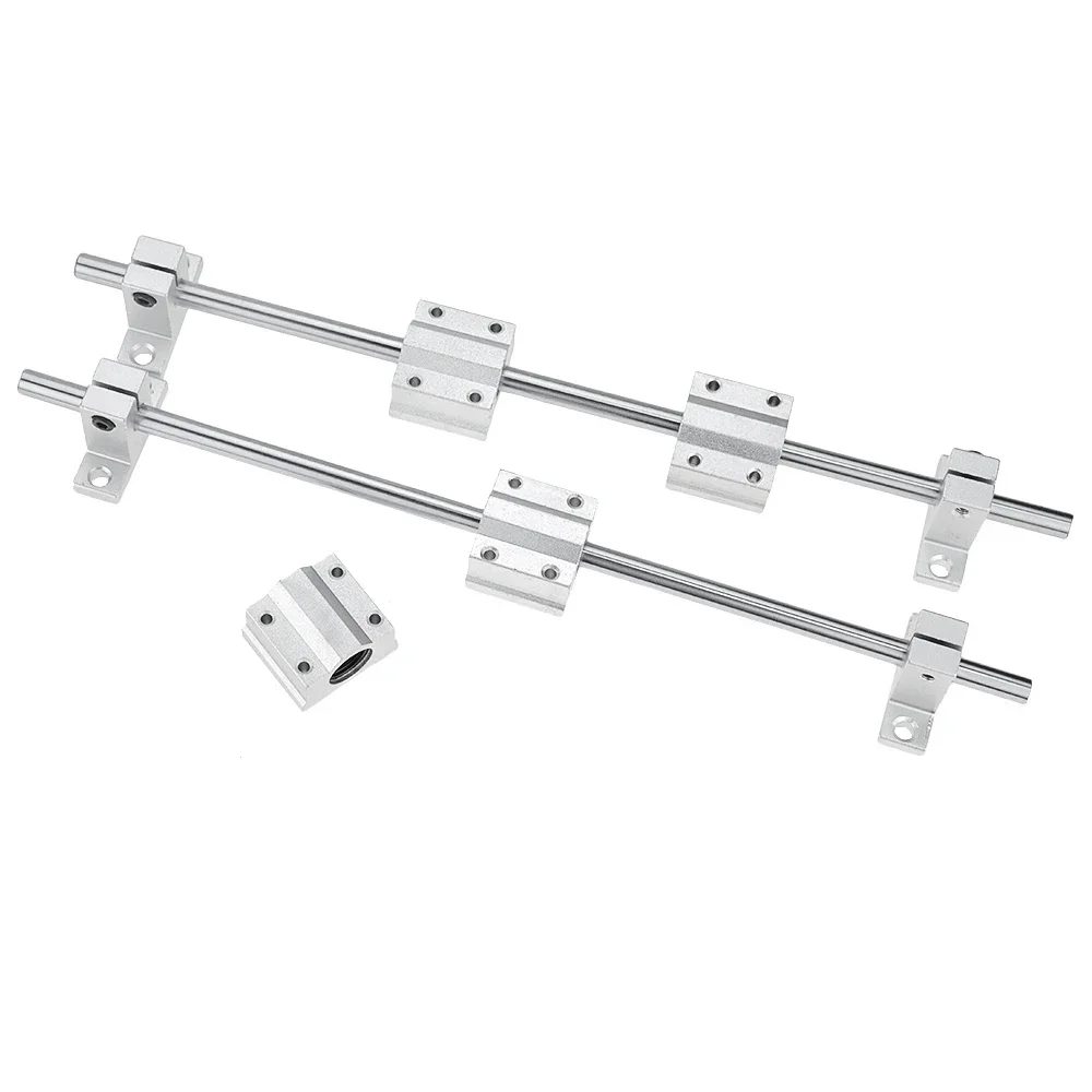 Linear Shaft Rod 2pcs 6mm 8mm 10mm 12mm 16mm 20mm 25mm 8 400mm Linear Shaft 3d Printer Parts 8mm 400mm Cylinder Chrome Plated Liner Rods Axis