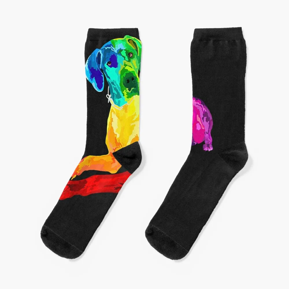 

Dog Lover Gifts Great Dane For Women Colorful Great Dane Men Socks snow cycling socks Men Socks Luxury Brand Women's