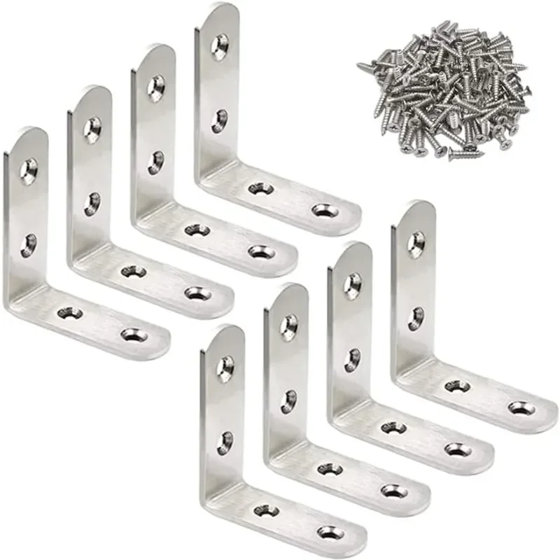 L-shaped Metal Canto Cintas Suportes de Parede Gaveta Prateleira Fixação de Ângulo Direito Cantos Cinta Móveis Hardware