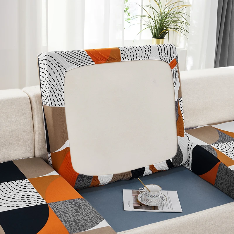 1/2/3/4 Seater Sofa Cushion Cover Geometric Seat Printed Elastic Half Pack Couch Stretch Slipcover Funiture Protector |