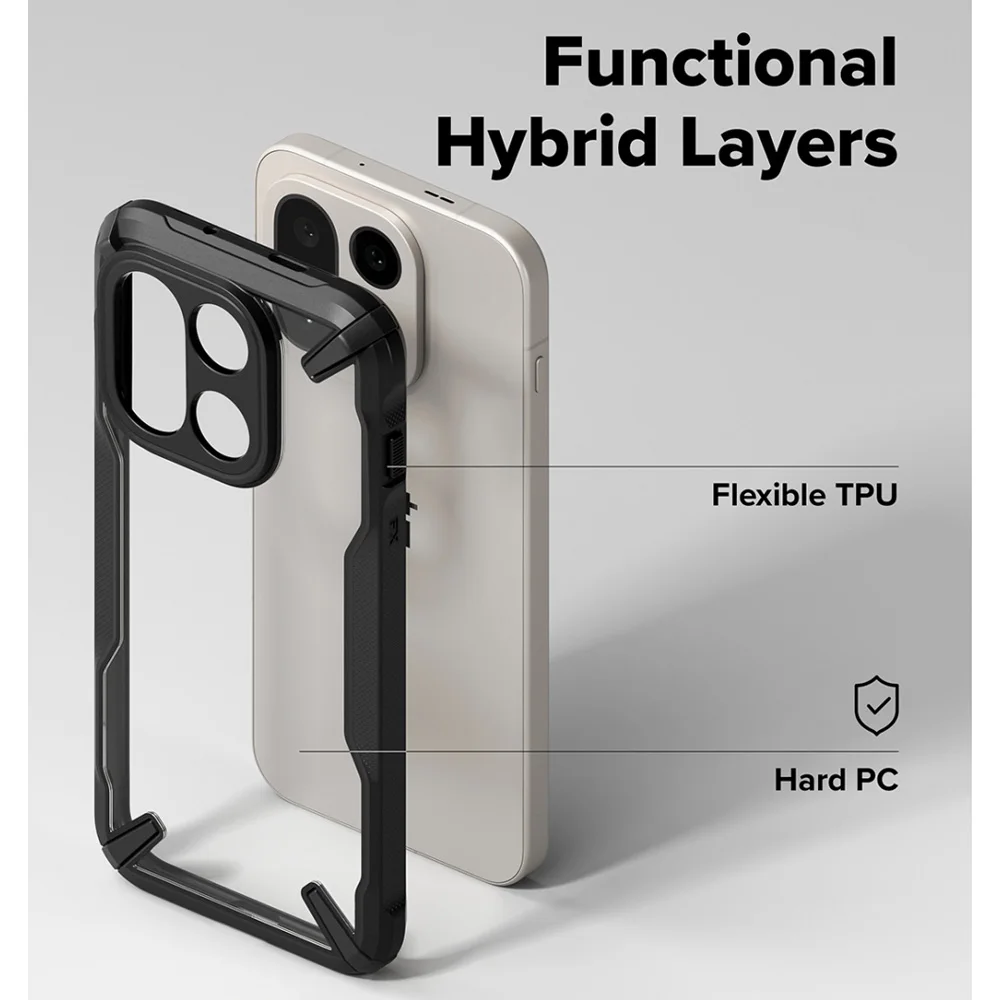 Ringke Fusion X Dual Layer Hybrid Protective Case with Clear Back & Soft TPU Frame