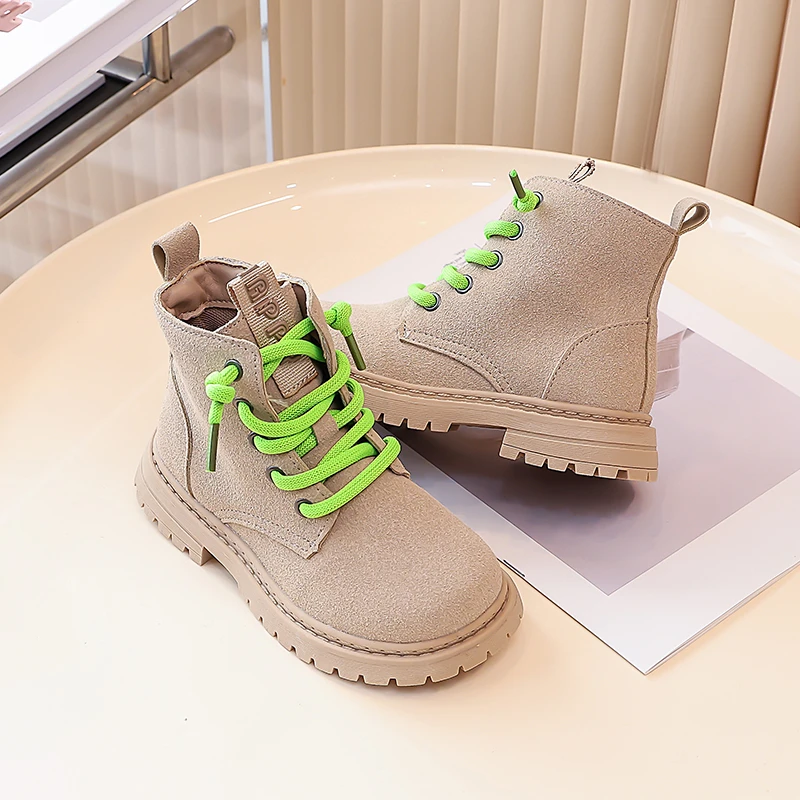 Leather Ankle Boots for Kids Autumn Non Slip Casual