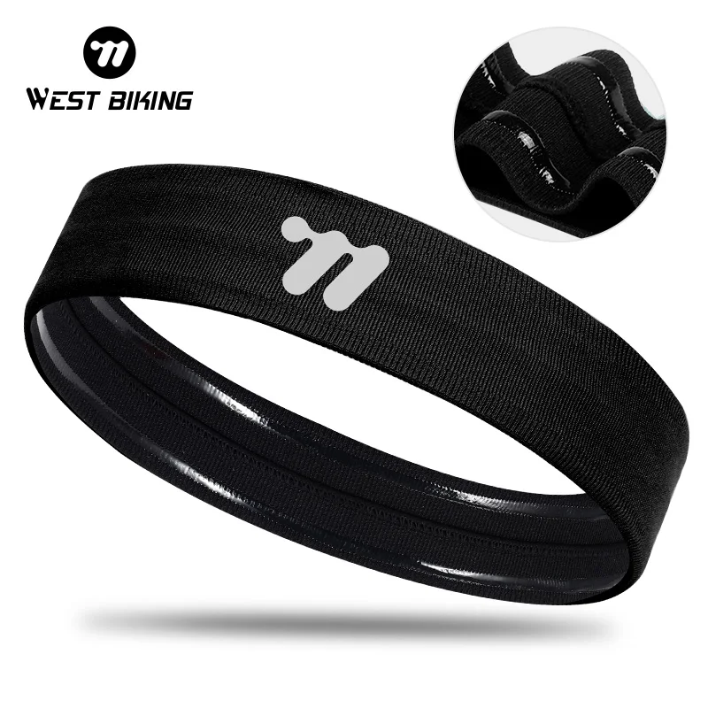 Sports Hair Band Cooling Sweatband Sports Headband Sports Sweatband WEST BIKING Sport Sweatband Moisture-Wicking Breathable Elastic Headband Fitness Gym Running Basketball Cycling Headscarf