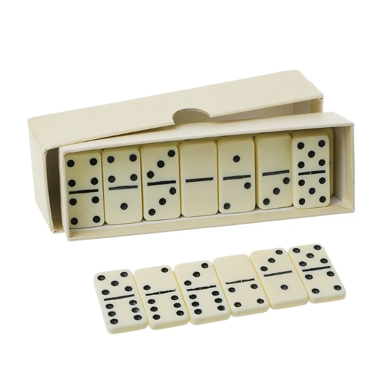Double Six Dominoe Set Playing Chess Entertainment Travel Game Recreational Toy for Kids Boys Girls table games