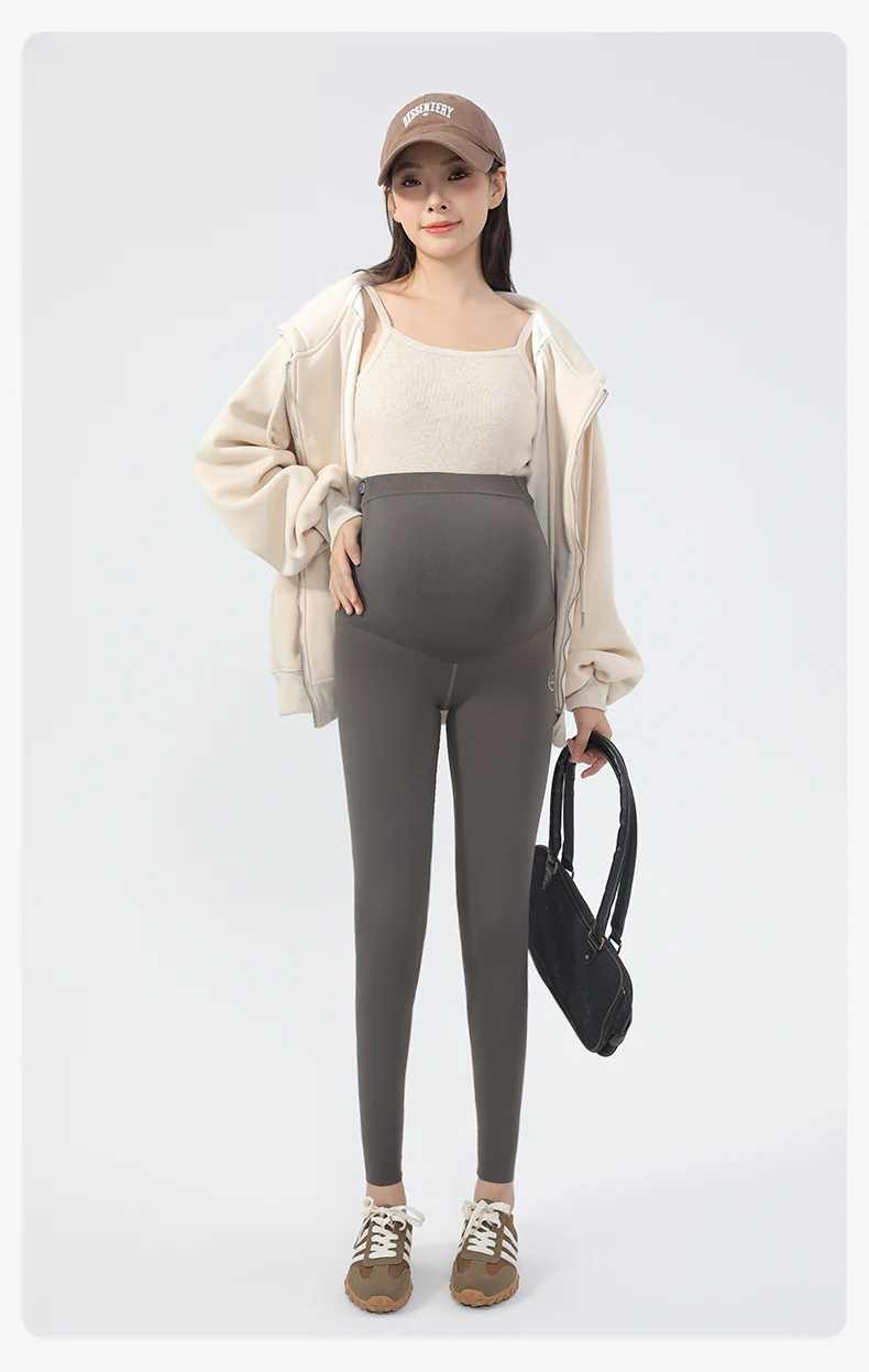 Autumn Maternity Stretched Leggings High Waist Pregnant Woman Yoga Pants Skinny Pregnancy Belly Pants Slim Hips Sports Trousers