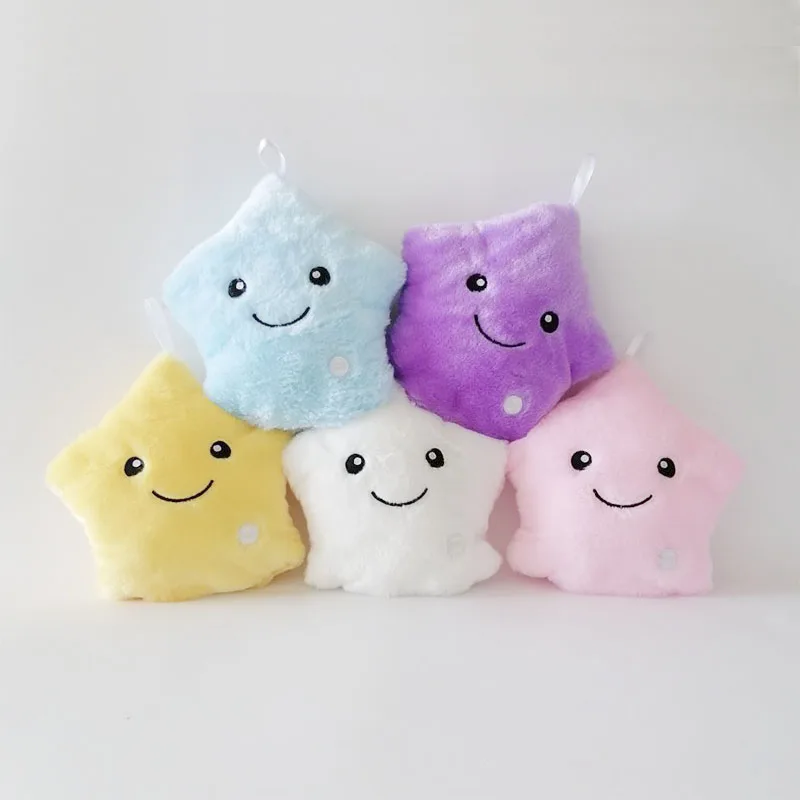 Plush toy Creative Toy Luminous Pillow Soft Stuffed Plush Glowing Colorful Stars Cushion Led Light Toys Gift Kids Children Girls