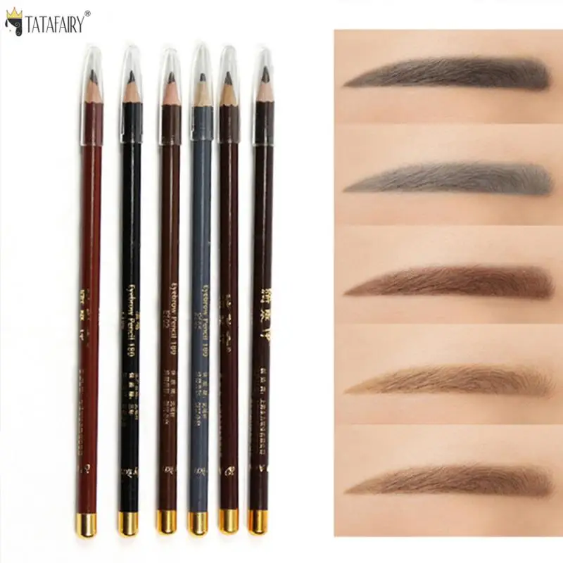 

6 Colors Eyebrow Pencil Makeup Eyebrow Enhancers Cosmetic Art Waterproof Tint Stereo Types Coloured Beauty Eye Brow Pen Tools