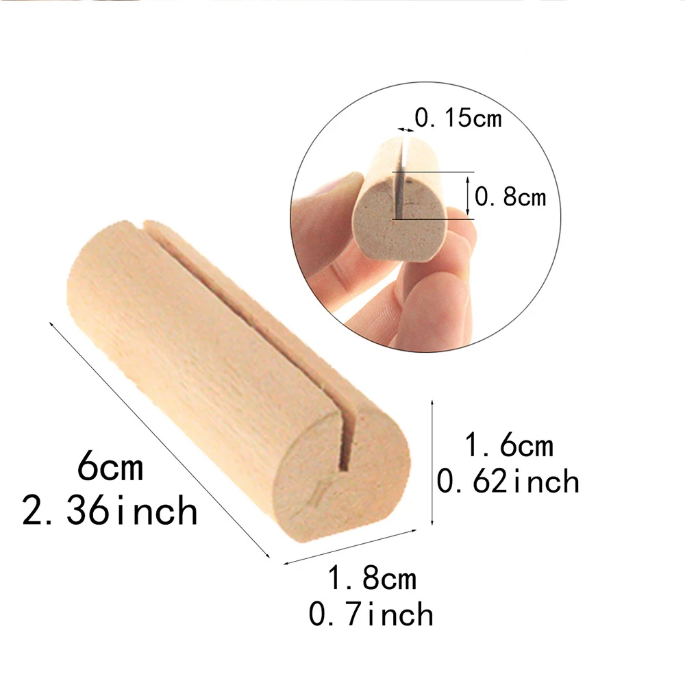 Wood Place Card Holders Wooden Table Number Stands Wedding Sign Rustic Message Name Display Stand Wedding 20/40/60/100PCS place card holders wedding table numbers