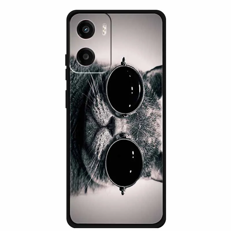 Cartoon Animal Soft Silicone TPU Phone Case with Flower Design - Dustproof Protective Cover