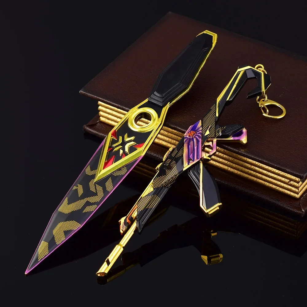 22 см Valorant чемпионы 2023 Vandal Kunai Skin неограненная игра периферийные ножи для косплея японские Самурайские ножи Набор оружия подарок для мальчиков