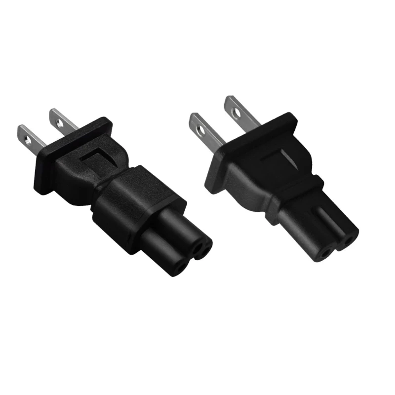 

US 2 Pin to IEC320 C5/C7 Adapter, 2 Prong Laptop Power Plugs Converter