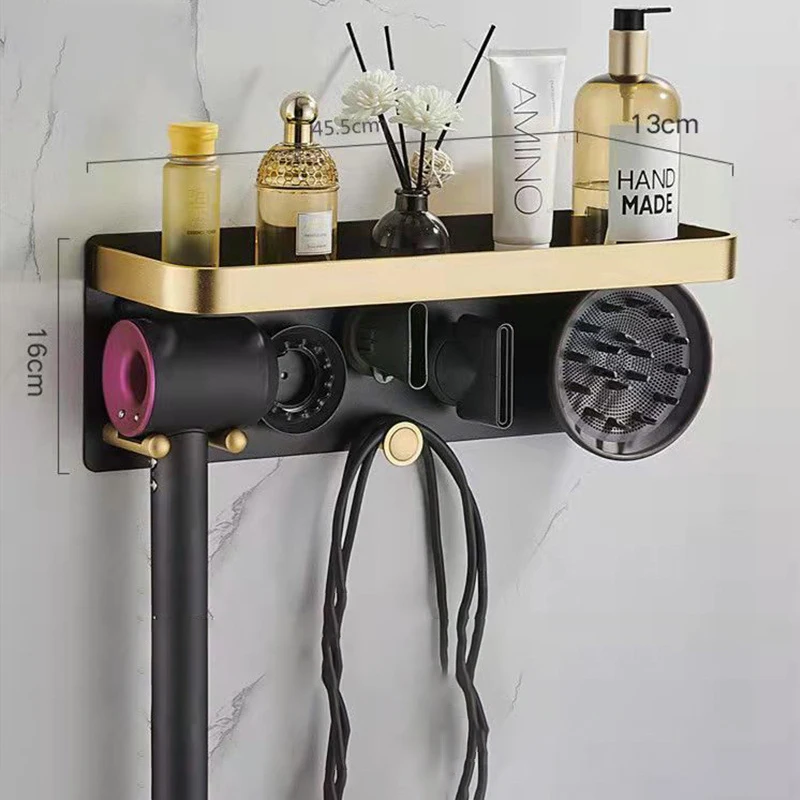 Porta Asciugacapelli In Alluminio Mensola Portaoggetti Da Appendere A Parete Per Bagno Staffa Per Asciugacapelli Dyson Portaoggetti Da Cucina Fornitur