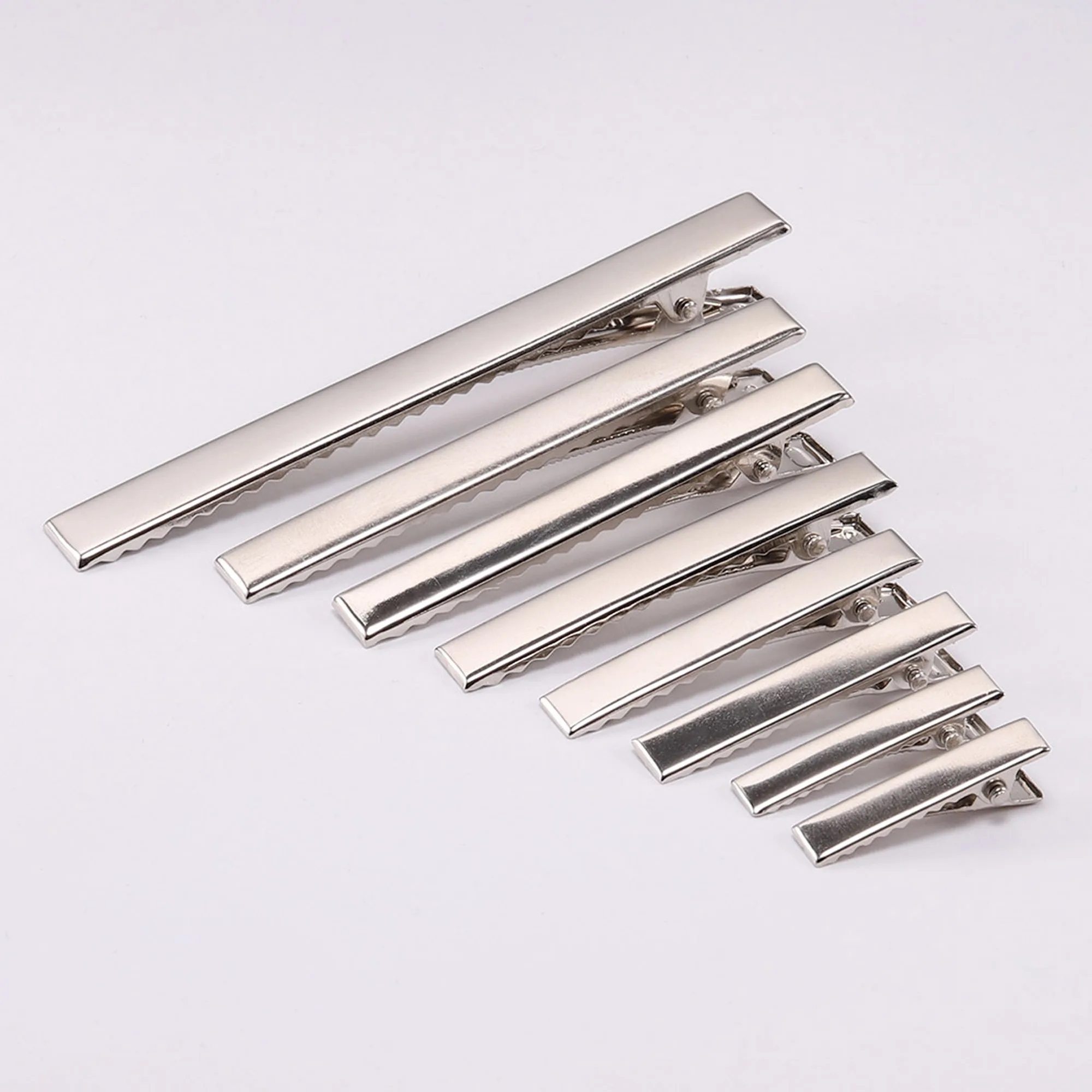 100 Stück 32mm-95mm Metall-Krokodilklemmen Entenschnabel-Haarspangen Einzellige Krokodilklemmen für DIY Schmuck Haaraccessoires