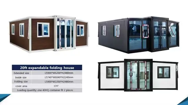 Genişletilebilir Konteyner Ev 20FT 40FT Prefabrik Katlanır Konteyner Ev Çelik Dış Mekan Villa Ev Yaşam İçin Konteyner Evler