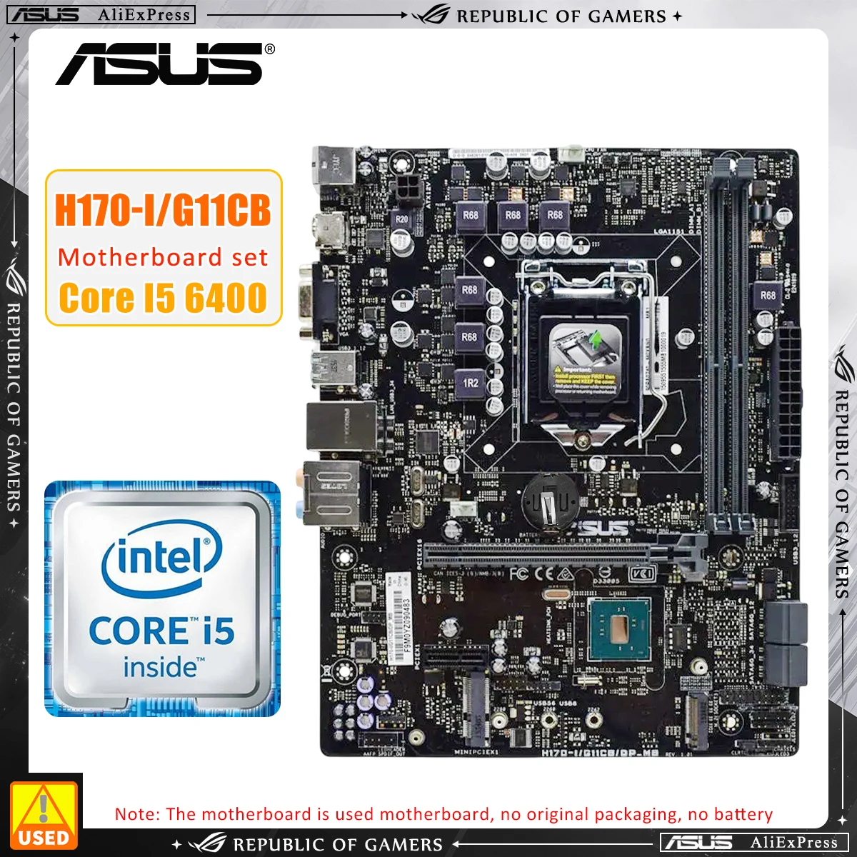 

Материнская плата ASUS H170-I/G11CB + I5 6400 cpu LGA 1151 DDR4x2 32 Гб Intel H170 материнская плата USB3.0 Micro ATX