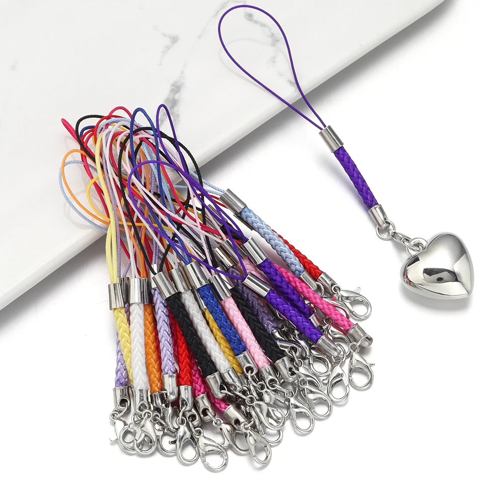 Multicolor Braided Lanyards with Lobster Clasps for DIY Jewelry and Keyrings - Pack of 10