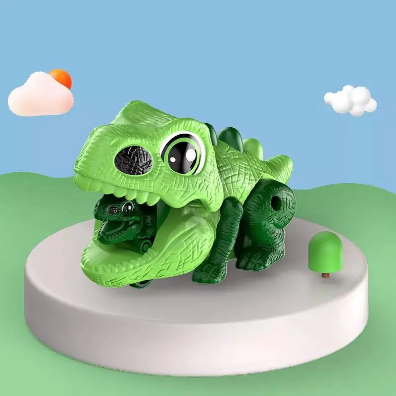 

Dinosaur Vehicle Friction Inertia Sliding Pull Back Car Big Eyes Press Ejection Animal Catapult Launcher Toy Kids Birthday Gift