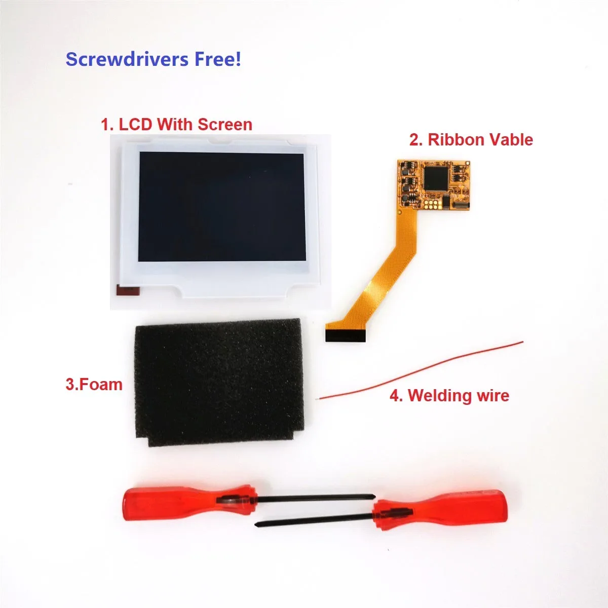 GBA SP ֿܼ V2 IPS ũ LCD ŰƮ, Ʈ LCD ũ, 5 ܰ 