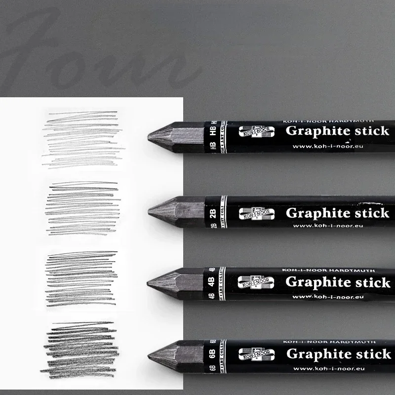 

HB/2B/4B/6B Woodless Hexagonal Graphite Stick Pencil Bold Black Charcoal Art Student Sketch Painting Graphite Pen Art Supplies