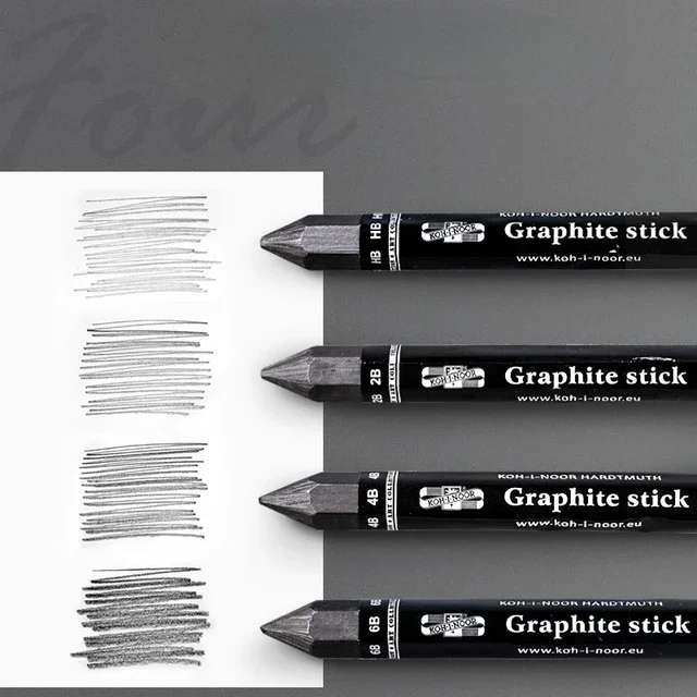 HB/2B/4B/6B Woodless Hexagonal Graphite Stick Pencil Bold Black Charcoal Art Student Sketch Painting Graphite Pen Art Supplies 1