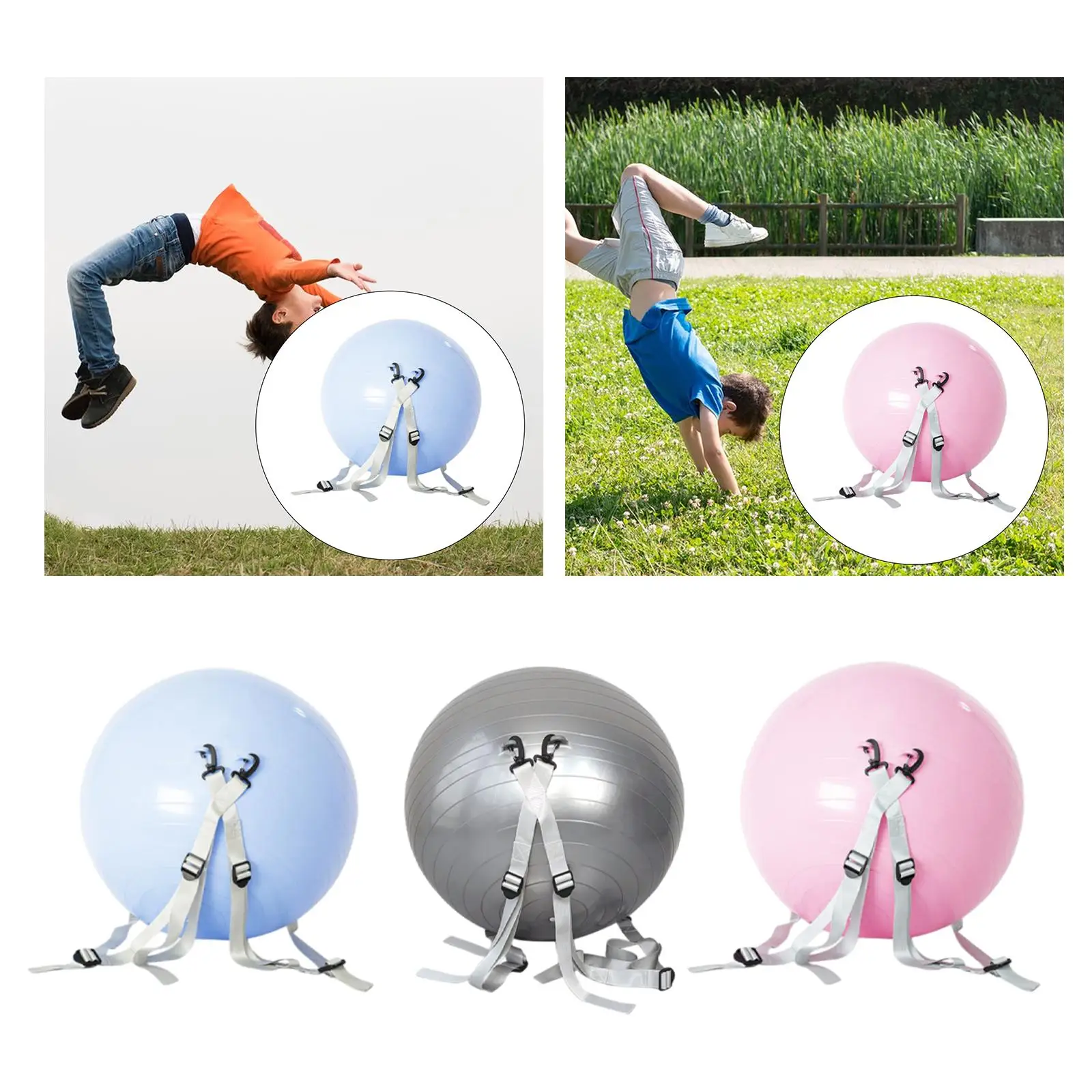 Somersault Ball Adjustable Straps Somersault Assist Ball for Dance Home Kids