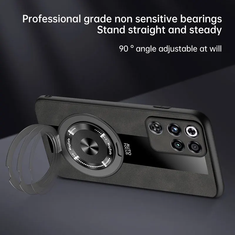 Luxury Leather Brushed 360° Rotating Stand Shockproof Case Cover