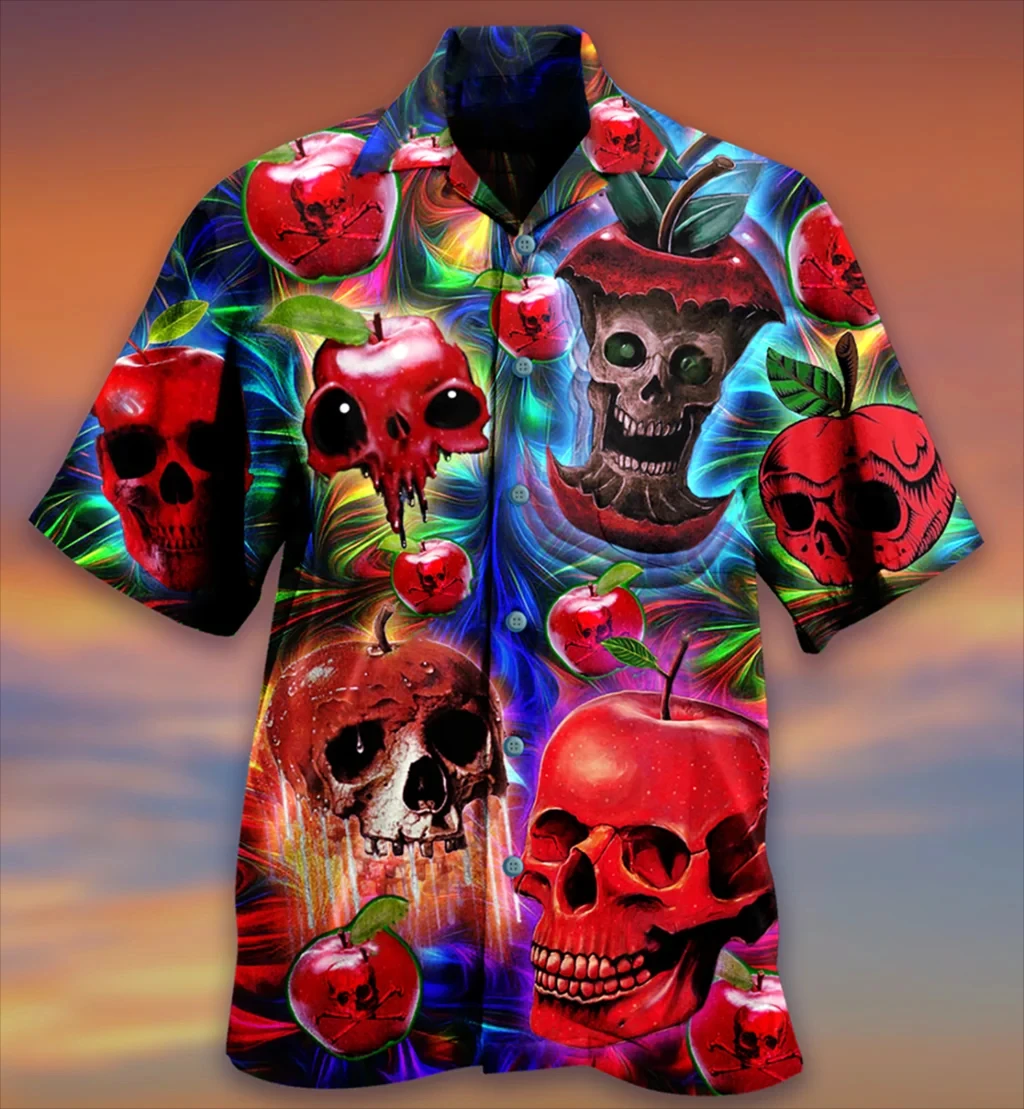 Summer Hawaiian  Shirts Men's Harajuku Vintage Oversized Clothing Beach Prom Print Tops Unisex Fashion Short Sleeve 3