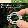 50-300Pcs Plastic Plant Support Clips Reusable Plastic Ties Trellis Stake Clips Greenhouse Holder for Garden Tools Accessories 2