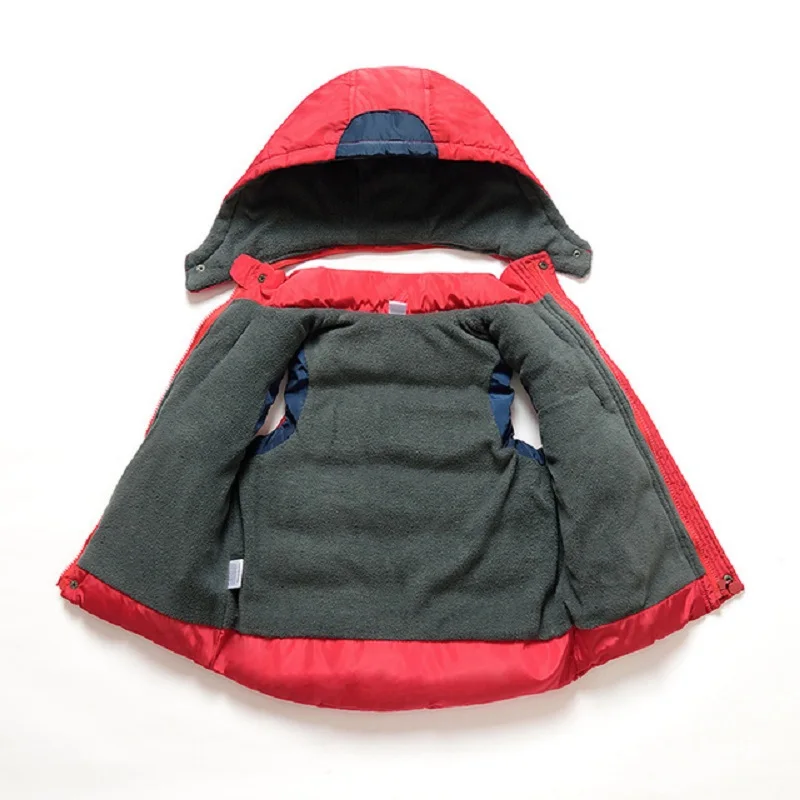 Winter Baby and Girls Boys Hooded Horn Buckle Fleece Lined Puff Vest Jackets School Kids Waistcoat Child Outfit Tops 2-12 Yr