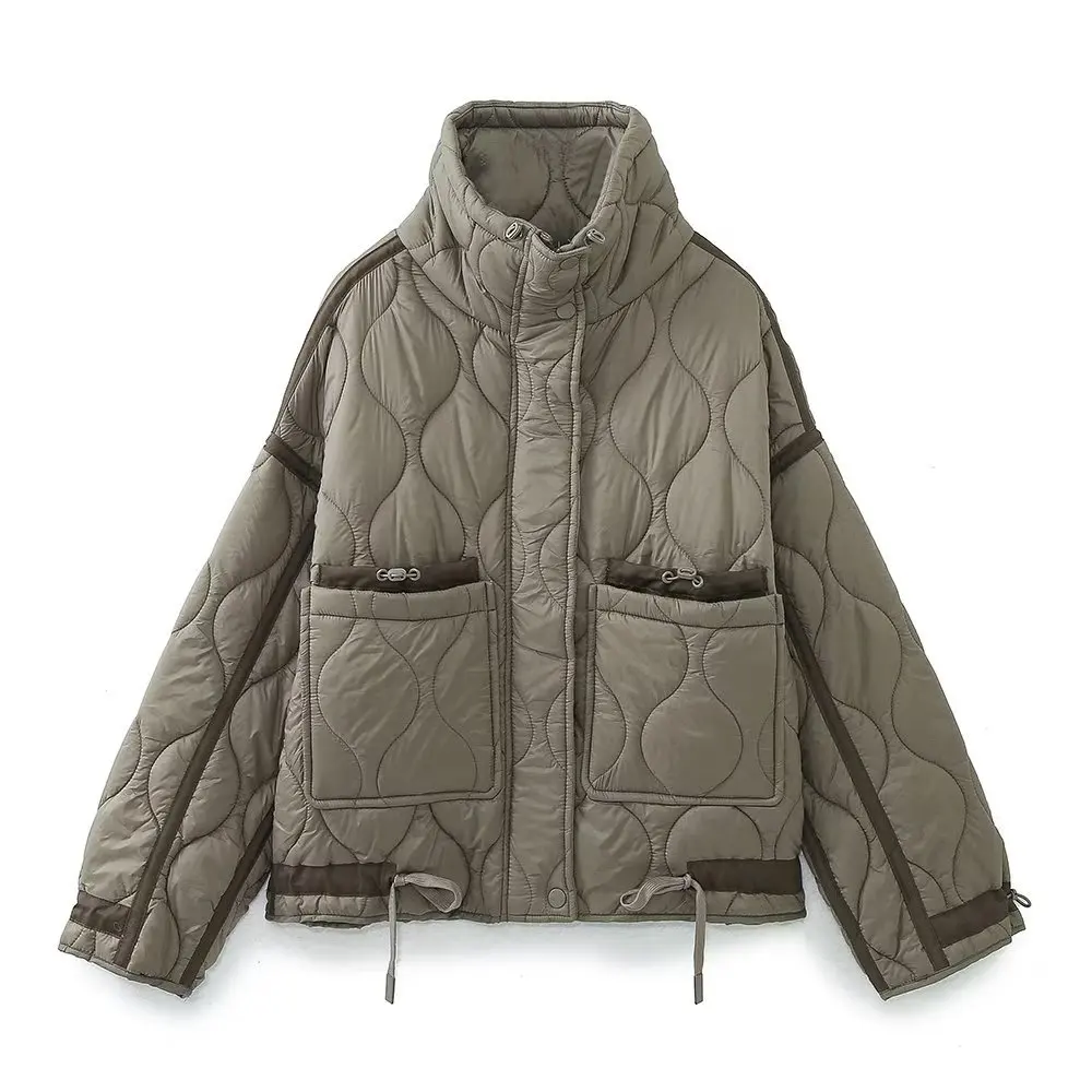

Leisure standing collar cotton jacket for autumn/winter women's clothing, new street fashion jacket