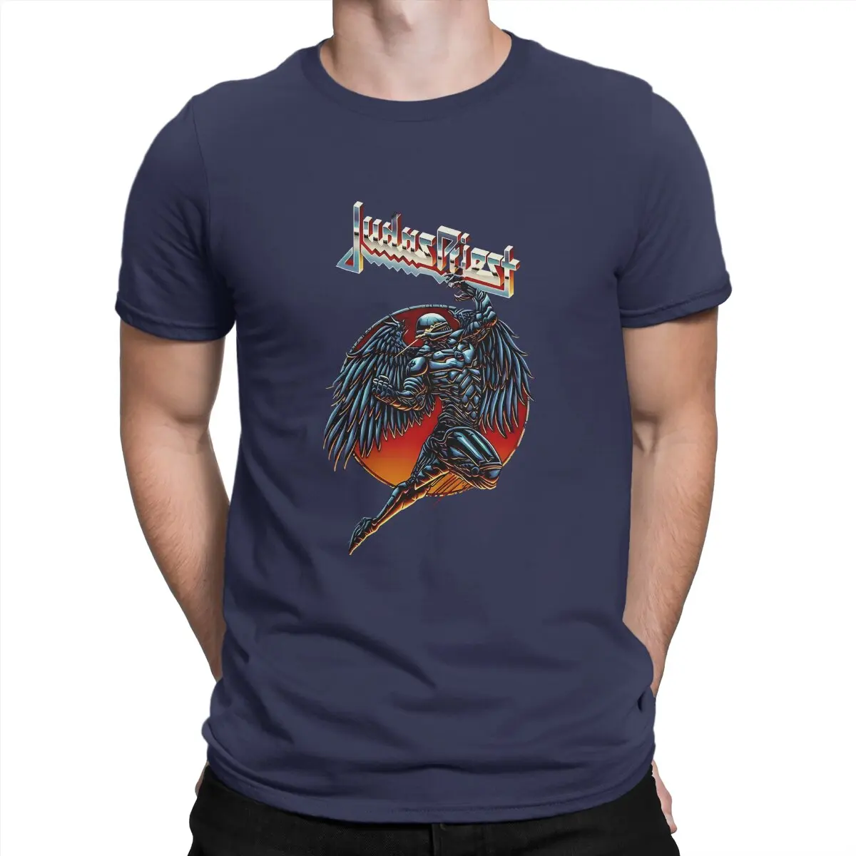 thumbnail image 1 of Camiseta Judas Rock Priest para hombre, JD.2 Grendbok, camiseta de moda de heavy metal, ropa urbana hipster, 1 of 7