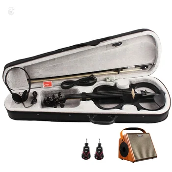 Grade Electronic Violin Bluetooth Silent Functions 6.5mm Output Includes Maple Wood Bluetooth Speaker-Wireless Features