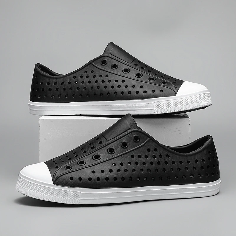 Beach sandals perforated shoes men's anti slip work shoes summer garden water ultra light outdoor walking Leather Sandals Summer Sandals Garden Shoes Hole Shoes