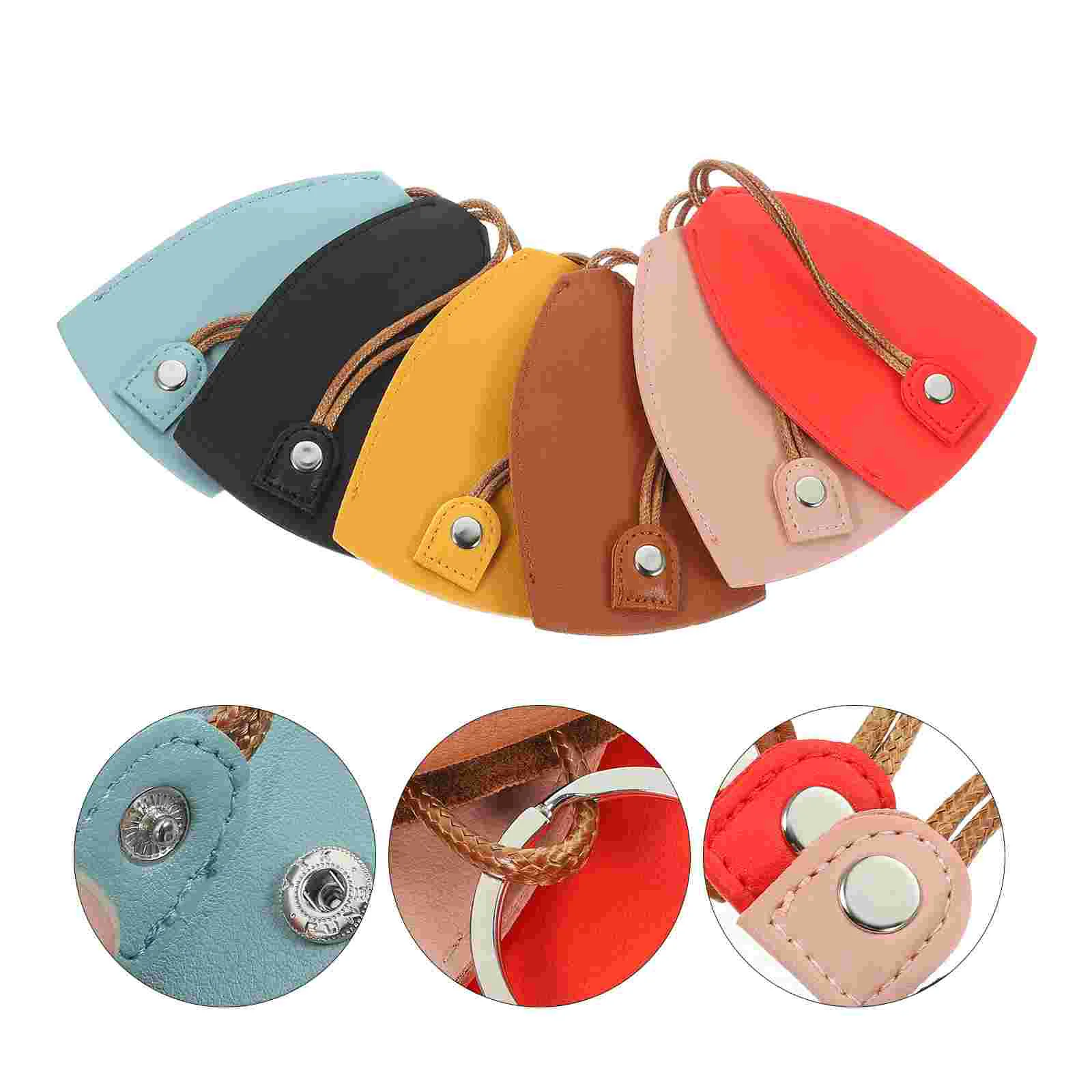 

6 Pcs Pull-out Key Case Car Mount Sleeve Covers for House Remote Control Keys Bag