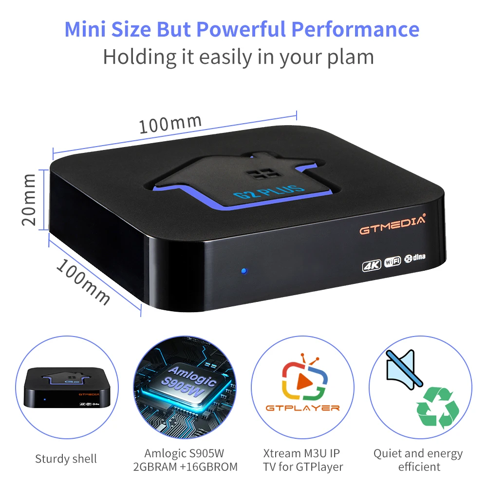 Caixa de tv Gtmedia Mais Android 4k Hdcp1.4 - 2.2 2g 16g Wifi Google Elenco Netflix Brasil Media Player M3u Amlogic S905w2 g2 11 - Image 4