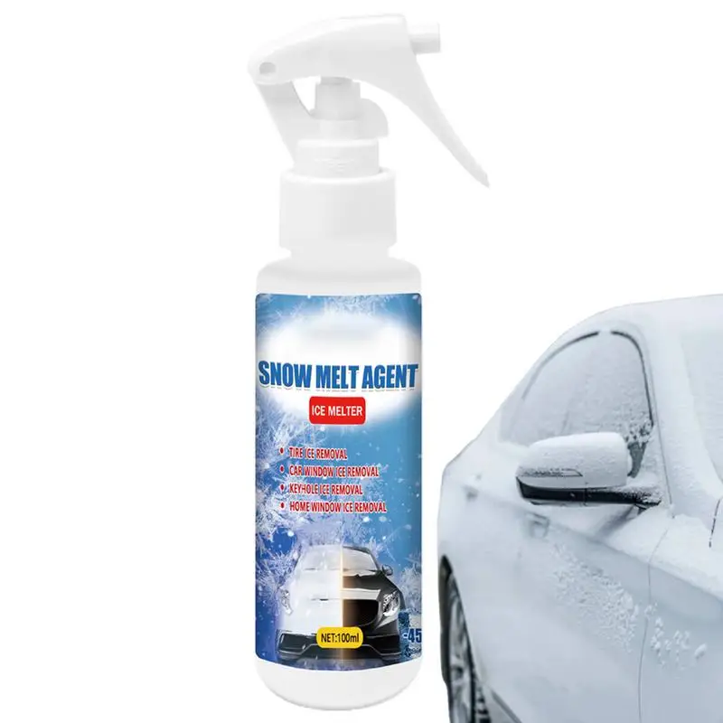 100ml Car Windshield Deicing Spray Snow Melting Spray Anti-Frost Defroster Ice Remover Window Ice Melting Agent Liquid