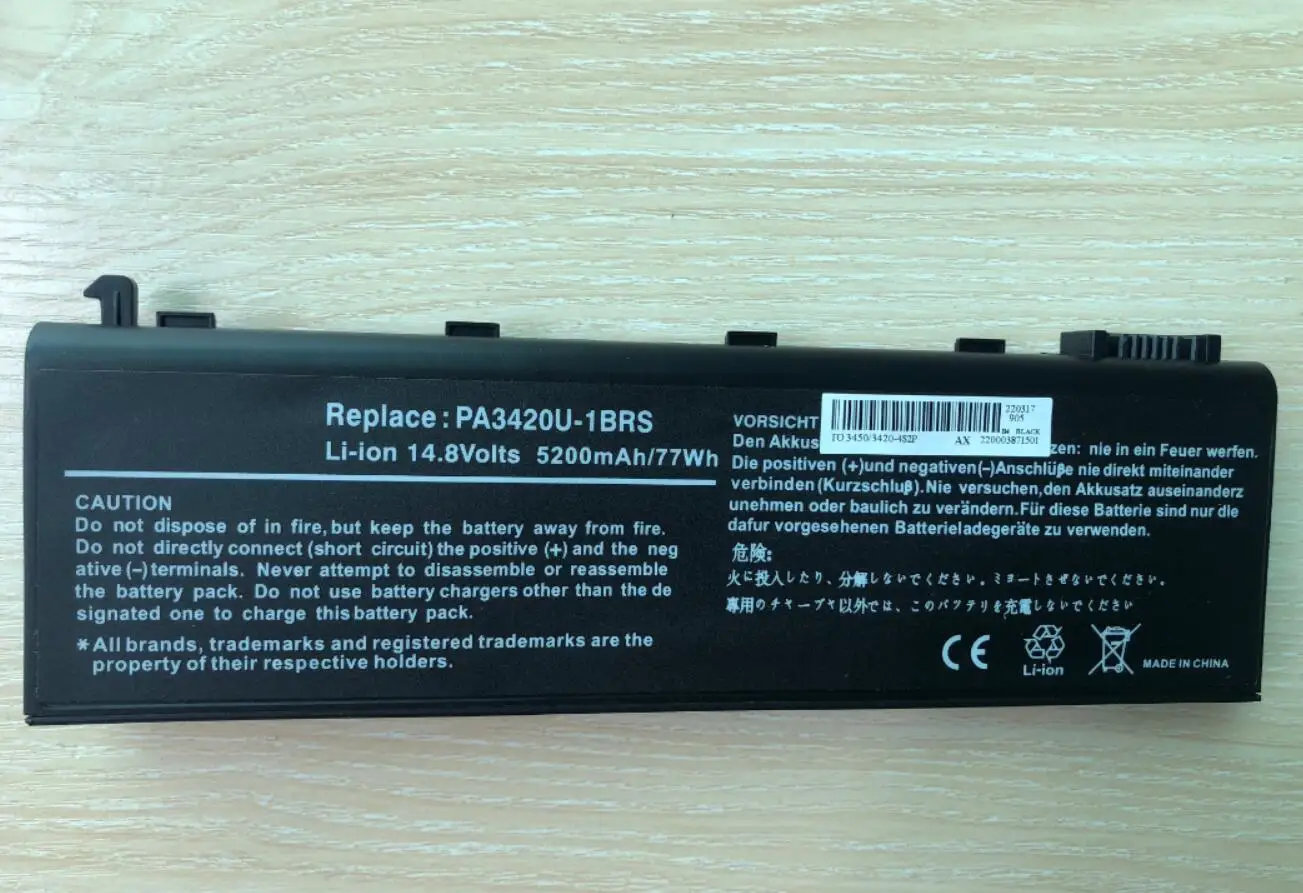 Bateria do Portátil para Toshiba Satellite L10 L20 L15 L100 L25 L30 L35 Série Pa3420u Pa3420u1bas Pa3420u-1brs Pa3450u-1brs - Imagem 3